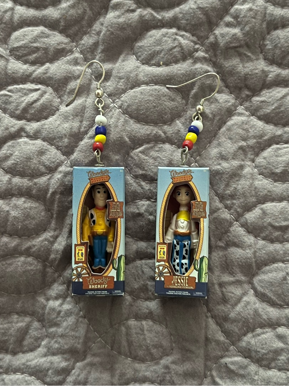 Toy Story Woody & Jessie Boxed Figure Earrings with Beaded Hooks